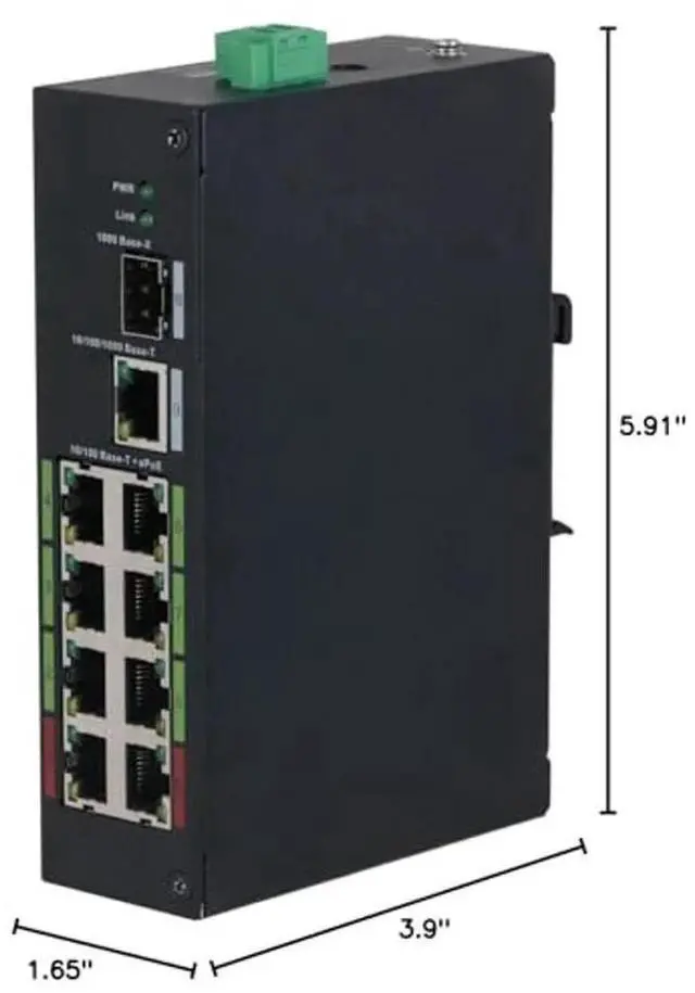 Alt view image 2 of 4 - EmpireTech 10-Port Unmanaged Switch with 8-Port ePoE, Layer-Two ePoE Switch,Complies with IEEE802.3, IEEE802.3u, IEEE802.3ab/z and IEEE802.3X Standards, POE Switch EPOE-8CH LR2110-8ET-120