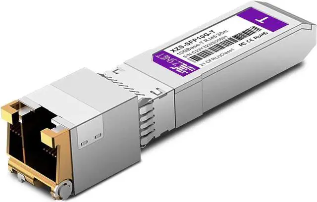 Main image of 10GBASE-T SFP+ Transceiver, 1.25/2.5/5/10G SFP+ to RJ45, 10Gb Copper SFP+ to Ethernet Module for Cisco SFP-10G-T-S, Ubiquiti UniFi UF-RJ45-10G, Mikrotik, Meraki, Netgear, D-Link and More, 1 Pack