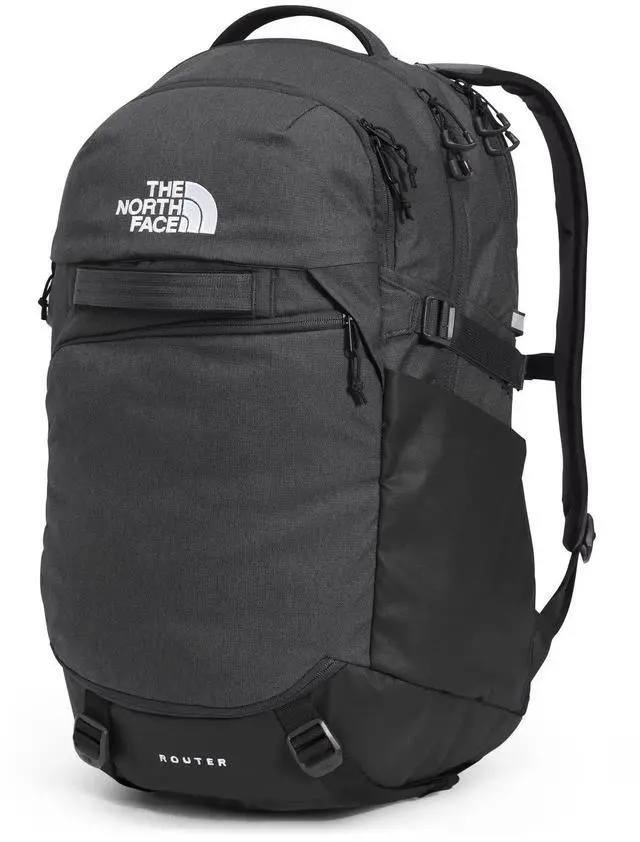 Alt view image 2 of 5 - THE NORTH FACE Router Everyday Laptop Backpack | Daypack with Water Repellent Finish, 17" Laptop Sleeve, Reflective Details, Asphalt Grey Light Heather/TNF Black-NPF, One Size