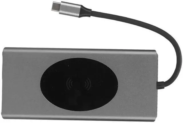 Alt view image 3 of 4 - USB C Docking Station, 10W Charging Computer Docking Station for Office (Grey)