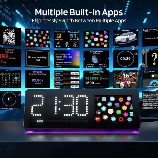Alt view image 5 of 5 - LTC Laptop Docking Station, 7-in-1 USB C Hub with Screen, Multiple Built-in Apps, Multiport Adapter with HDMI 4K@60Hz, 90W Power Delivery, USBC & USBA Data Ports, Dongle for MacBook, Dell, and More