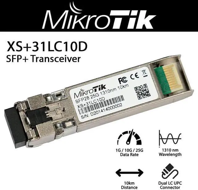Alt view image 2 of 2 - Mikro Tik XS+31LC10D Module 1.25G SFP 10G SFP+ and 25G SFP28 Combined