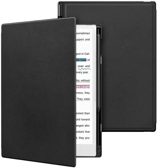 Alt view image 2 of 5 - TiMOVO Case for Remarkable Paper Pro 11.8Inch 2024, Lightweight Hard Back Shell Protective Book Folio Cover with Pen Holder for Remarkable Paper Pro Color Tablet, Support Auto Wake/Sleep, Black