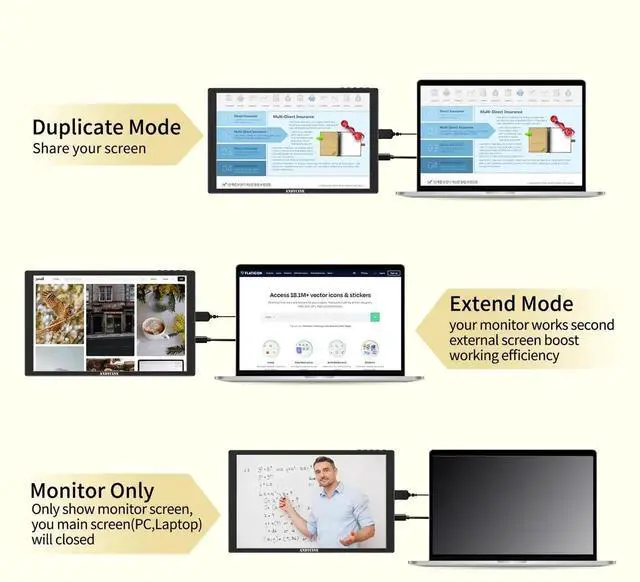 Alt view image 5 of 5 - ANDYCINE N10 10.1inch HDMI Screen 1920x1200 Portable Touchscreen Monitor with Build-in Speakers 75mm Vesa,Image Flip Portable Monitor Compatible for for Teleprompter, PC, Camera and Gaming Consoles
