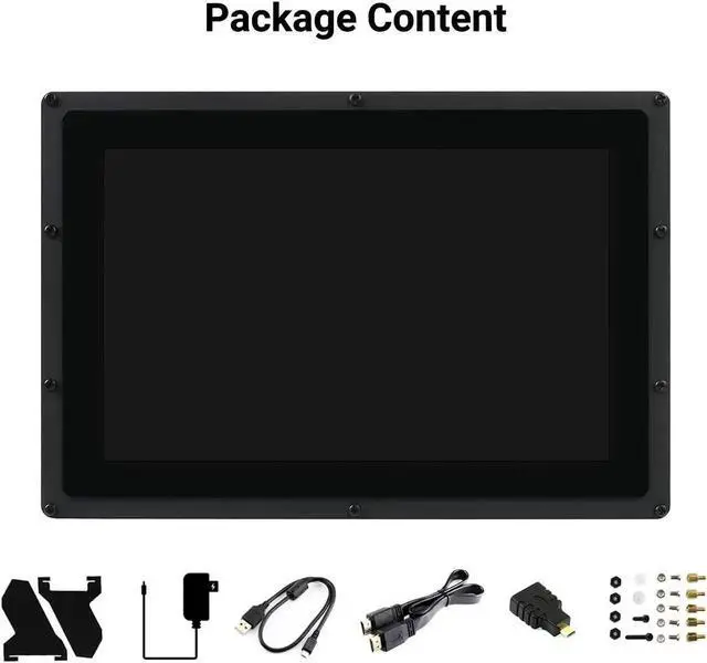 Alt view image 5 of 5 - waveshare 10.1inch Capacitive Touch Screen LCD Compatible with Raspberry Pi 5/4B/3B/Zero/Zero W/Zero 2W/Pico/Pico W/Pico WH, Comes with Case and Toughened Glass Cover 1280×800 Resolution HDMI IPS