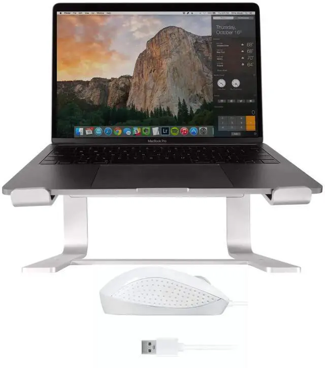 Main image of Macally Wired Mouse and an Ergonomic Laptop Stand, Relieve Pressure Off Your Body