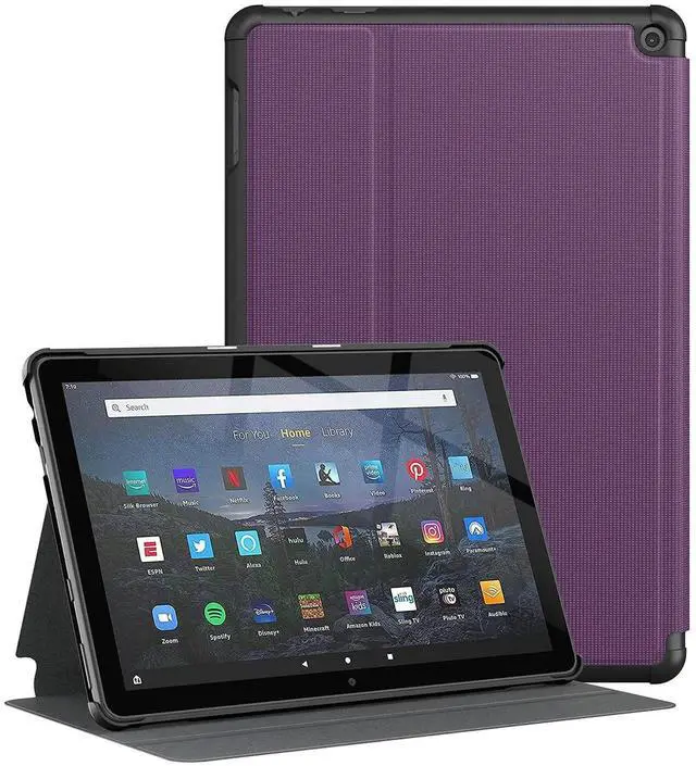 Alt view image 4 of 5 - Soke Case for All-New Amazon Fire HD 10 & 10 Plus Tablet (Only Compatible with 11th Generation, 2021 Release) Premium Folio Stand Cover with Auto Wake/Sleep for 10.1 Inch Tablet, Purple
