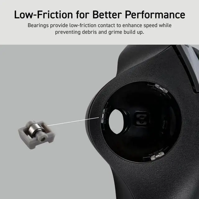 Alt view image 5 of 5 - ELECOM Ergonomic Comfort Design Trackball IST Wired USB-A Connection, Super Smooth Tracking with Roller Ball Bearing, 36mm Ball, Thumb Control, Compatible for Windows, PC, and Mac Black (M-IT11URBK)