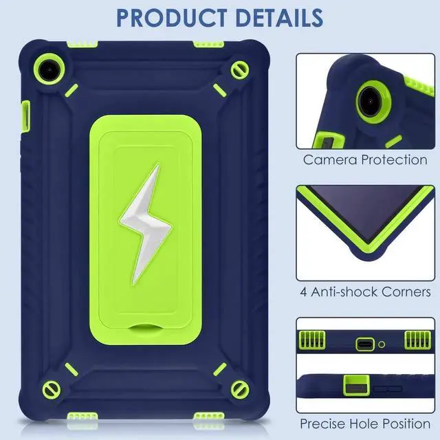 Alt view image 5 of 5 - DETUOSI Case for Samsung Galaxy Tab A9+/A9 Plus Case 11 inch 2024/2023 (SM-X210/X216/X218), Heavy Duty Protection Shockproof Rugged Case for Galaxy Tab A9 Plus with Stand and Shoulder Strap