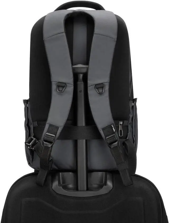 Alt view image 5 of 5 - Pacsafe Metrosafe X Anti Theft 25L Backpack - With Padded 16" Laptop Sleeve, Slate