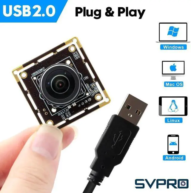 Alt view image 4 of 5 - SVPRO 5MP 30FPS Fisheye USB Camera Module 200 Degree Ultra Wide Angle Webcam Board IMX335 Sensor Low Light Computer Vision Industrial Security Camera for PC,Raspberry Pi, Jeston Nano(M12 Lens)