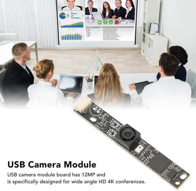 Alt view image 4 of 5 - USB Camera Module, 12MP 4K No Distortion Lens Auto Focus Camera Module, 123° Wide Angle Mini UVC USB Webcam Board for Linux OS