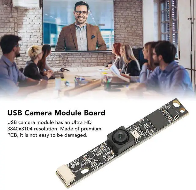 Alt view image 5 of 5 - USB Camera Module, 12MP 4K No Distortion Lens Auto Focus Camera Module, 123° Wide Angle Mini UVC USB Webcam Board for Linux OS