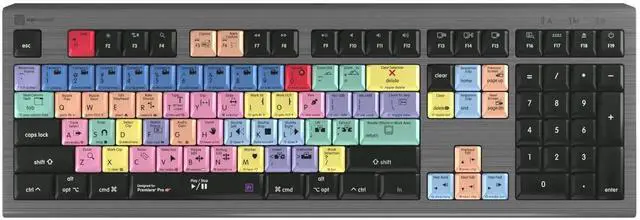 Alt view image 5 of 5 - Logickeyboard Backlit 'Astra2' Designed for Editing in Adobe Premiere Pro on Mac p/n LKB-PPROCC-A2M-US