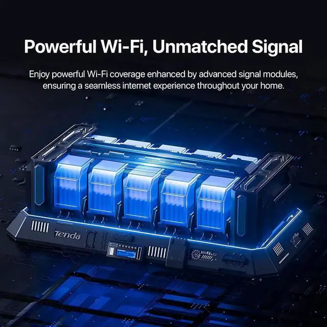 Alt view image 2 of 5 - Tenda AC1200 Gigabit WiFi Router - Dual Band High Speed Wireless Internet Router, 3xWAN/LAN Gigabit Ports, 4x6dBi Antennas, MU-MIMO, Beamforming, IPv6, Guest WiFi, AP Mode(AC8)