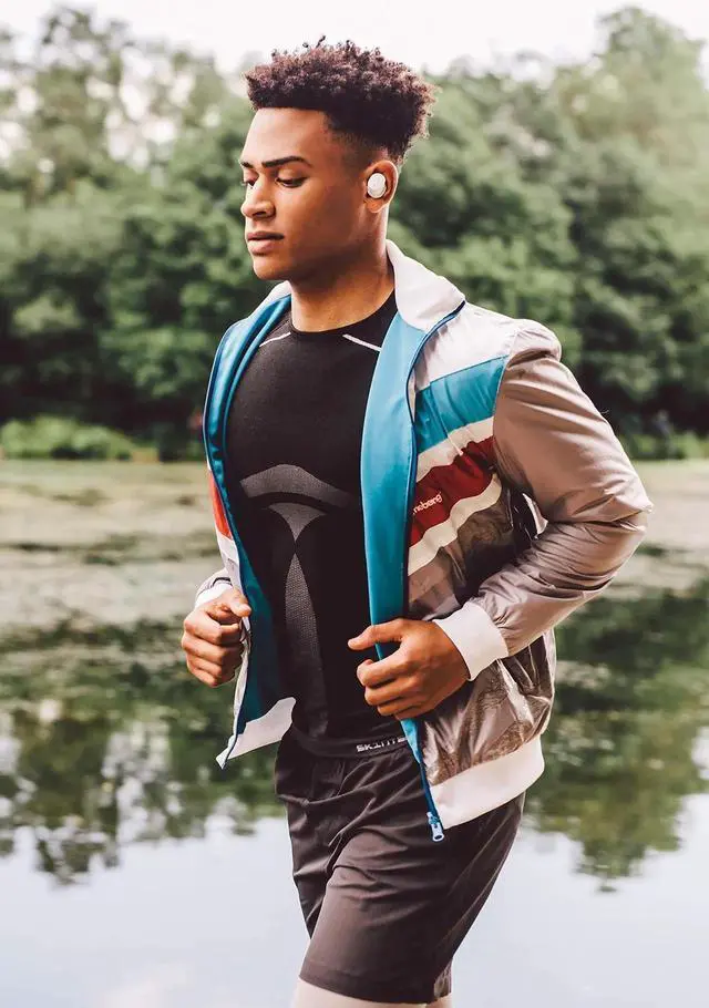 Alt view image 2 of 5 - Audio-Technica ATH-SPORT7TWGY SonicSport Wireless in-Ear Headphones, Gray