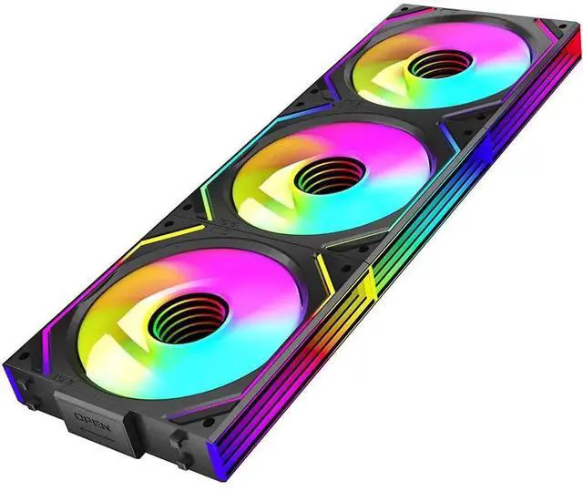 Main image of Jungle Leopard Interstellar V2 120mm Case Fan Infinity Mirror Module Daisy-Chain ARGB Fan Triple Pack with Controller Suitable for Computer Case & 360mm AIO Cooler(Black-3pack)