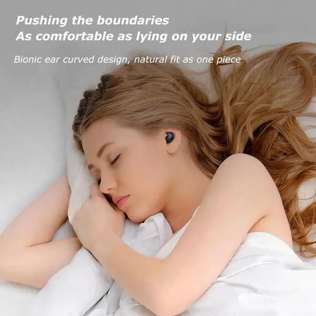 Alt view image 3 of 5 - IKXO Sleep Headphones Invisible Wireless Bluetooth Sleep Earbuds for Side Sleepers,Comfortable Noise Blocking Wireless Headphones for Sleeping,Stable Bluetooth 5.2 Connection,Black