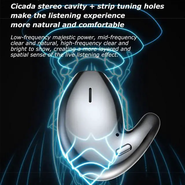 Alt view image 2 of 5 - IKXO Sleep Headphones Invisible Wireless Bluetooth Sleep Earbuds for Side Sleepers,Comfortable Noise Blocking Wireless Headphones for Sleeping,Stable Bluetooth 5.2 Connection,Black