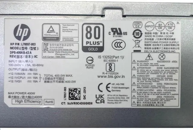 Alt view image 2 of 5 - New 400W Power Supply PSU Compatible with HP 285 G3 MT/Pavilion 590/ Pavilion 690/ Pavilion TG01/ Pavilion TP01/ Envy TE01/ HP M01 Desktop