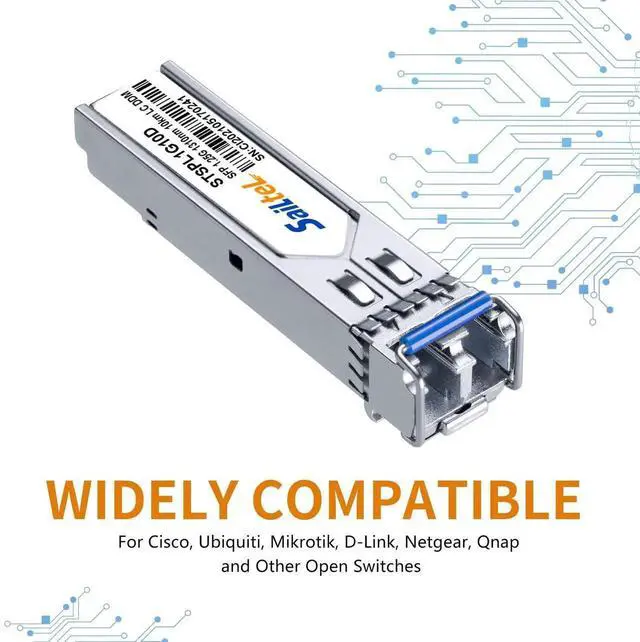 Alt view image 2 of 5 - 1.25 Gigabit Single Mode LC Duplex Transceiver,1000Base-LX Dual Fiber SFP Module,1310nm SMF, up to 10 km,DDMCompatible with Cisco, Ubiquiti, Mikrotik,Netgear, Dlink and More (4Pack)