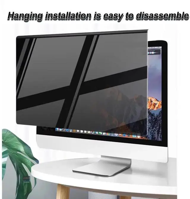 Alt view image 3 of 4 - LYLSMGS 34 inch Privacy Screen for Computer Monitor, Protects Your Eyes From Glare And Blue Light, Hanging Anti-Spy 21:9 Privacy Screen Protection Shield (32.09 inch X 14.37 inch)