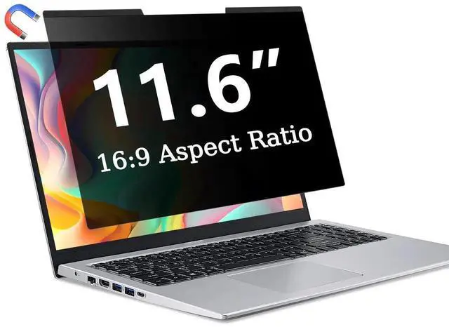 Main image of ZOEGAA Magnetic 11.6 Inch Laptop Privacy Screen Filter, for Removable & Reusable 16:9 Widescreen Display Laptop Privacy Screen 11.6 inch and Anti-Spy Anti-Blue Light Anti-Glare Protector