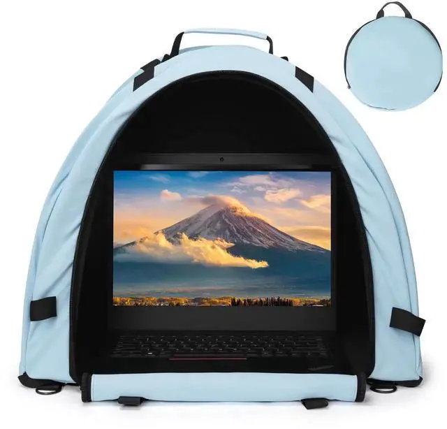 Main image of Funria Portable Laptop Sun Shade Foldable Laptop Tent for Working Outside Computer Privacy Hood Heat & UV Reflective Waterproof Fabric Laptop Shade Fits for Universal Computer 16inch Notebook MacBook