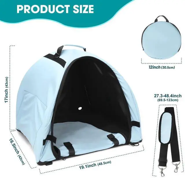 Alt view image 5 of 5 - Funria Portable Laptop Sun Shade Foldable Laptop Tent for Working Outside Computer Privacy Hood Heat & UV Reflective Waterproof Fabric Laptop Shade Fits for Universal Computer 16inch Notebook MacBook