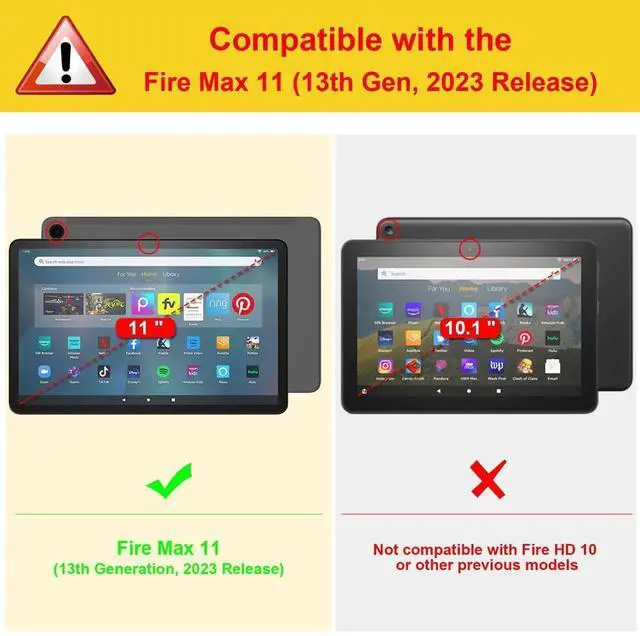 Alt view image 3 of 4 - Fintie Rotating Case for Amazon Fire Max 11 (13th Generation, 2023 Release) with Built-in Pencil Holder - 360 Degree Rotating Stand Protective Cover, Auto Sleep/Wake, Black