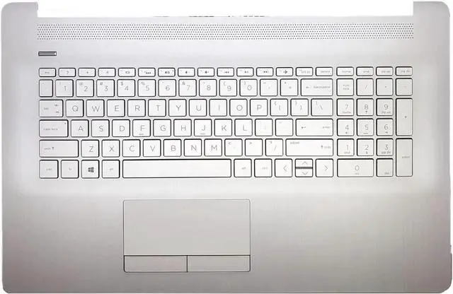 Main image of wzqrps Replacement Laptop Upper Case Palmrest Backlit ODD Keyboard Touchpad Assembly Part for HP HP 17 by 17 CA L92787-001 Silver
