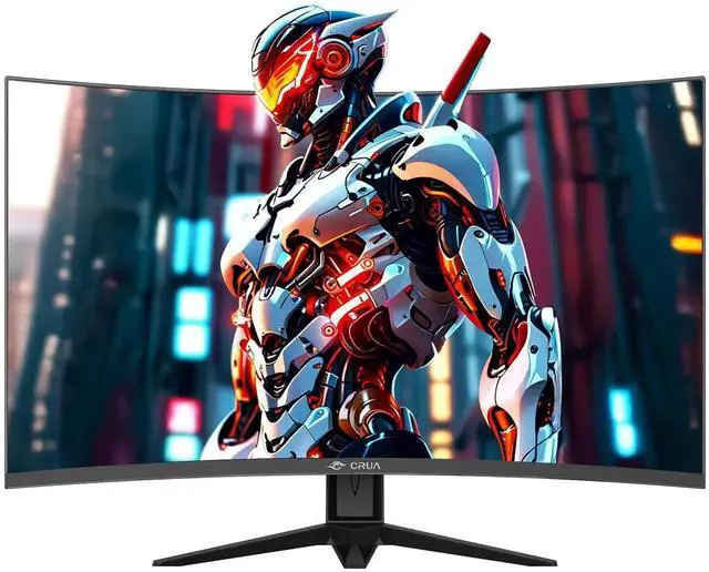 Alt view image 2 of 5 - CRUA 27'' Curved Gaming Monitor 260Hz/240Hz, QHD 1440P 1800R VA Panel Computer Monitor with Built-in Speakers, Support AMD FreeSync, 120% sRGB, Blue Light Filter, HDMI2.0 & DP1.4, Wall Mountable-Black