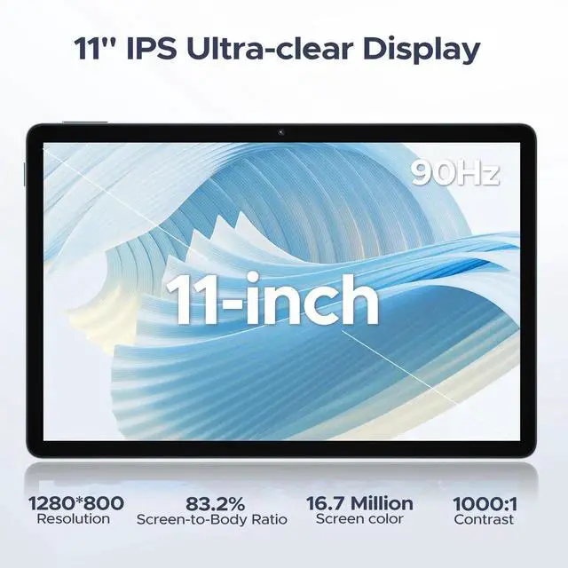 Alt view image 2 of 5 - DOOGEE U11(2025) Android 15 Tablet, 11'' inch Android Tablet 16GB+128GB/2TB TF Octa-Core,90Hz Display, 8580mAh,1080P,Bluetooth 5.0+5G WiFi, 13MP+5MP, Face ID,Metal Body-Black