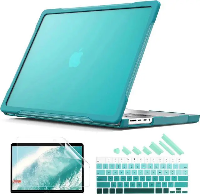 Main image of Batianda Ultimate Protection Case for New MacBook Pro 16 inch 2024 M4 Chip 2023 2021 Release M3 M2 M1 Pro/Max Model A2991/A3403 Matte Carbon Fiber Edges Shockproof with Keyboard Cover Protector,Blue