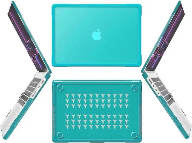 Alt view image 5 of 5 - Batianda Ultimate Protection Case for New MacBook Pro 16 inch 2024 M4 Chip 2023 2021 Release M3 M2 M1 Pro/Max Model A2991/A3403 Matte Carbon Fiber Edges Shockproof with Keyboard Cover Protector,Blue