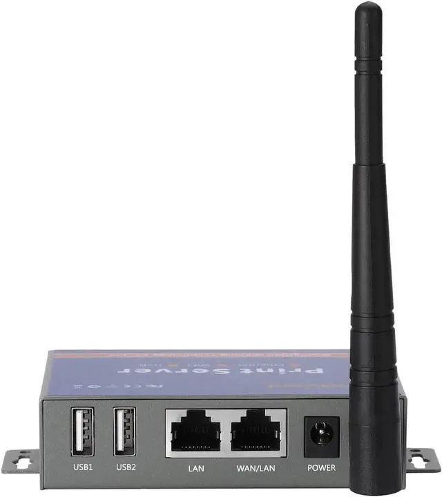 Main image of CHEECENT Wireless Print Server for USB Printer (NOT Plug&Play), 2 Port USB Print Server, Convert Wired Printer to Wireless WiFi Ethernet Networking - Windows Mac Linux Compliant - CR202