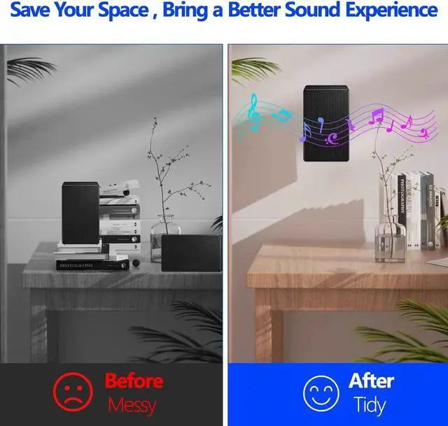 Alt view image 4 of 5 - Aiweiwa Speaker Wall Mount for Samsung 9500S Ceiling Speaker Mount Bracket - Tilt and Swivel Adjustable Rear Speakers Mounting Bracket for Samsung SWA-9500S/ZA