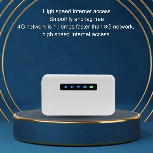 Alt view image 2 of 5 - 4G LTE WiFi Mobile Hotspot, Portable High Speed WiFi Hotspot with RJ45 Port, Connects Up to 8 Devices, Pocket Router for Laptop Phone Computer