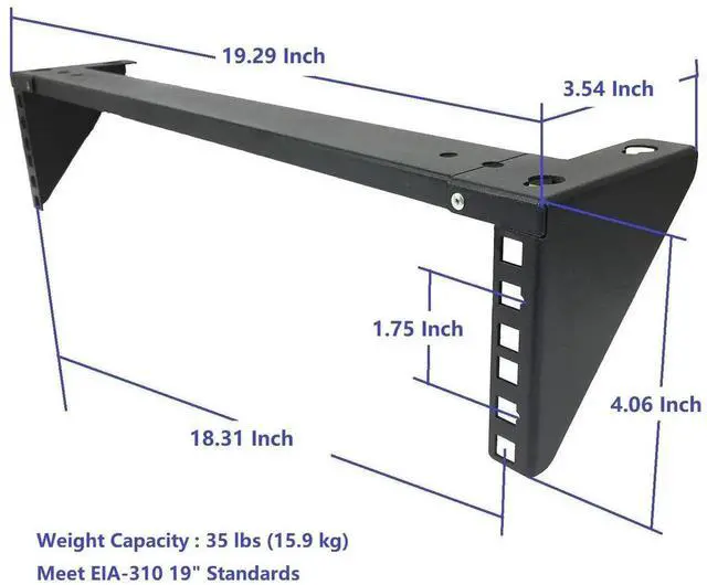 Alt view image 3 of 5 - Jingchengmei 2 Pack of 2U 19 Inches Lightweight Folding Steel Wall Mountable Simple Vertical Rack and Server Rack (2)