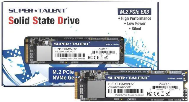 Main image of Super Talent M.2 PCIe NVMe EX 1TB FPI1TBMWR7 PCIe Gen 3X4