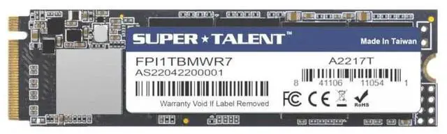 Alt view image 5 of 5 - Super Talent M.2 PCIe NVMe EX 1TB FPI1TBMWR7 PCIe Gen 3X4