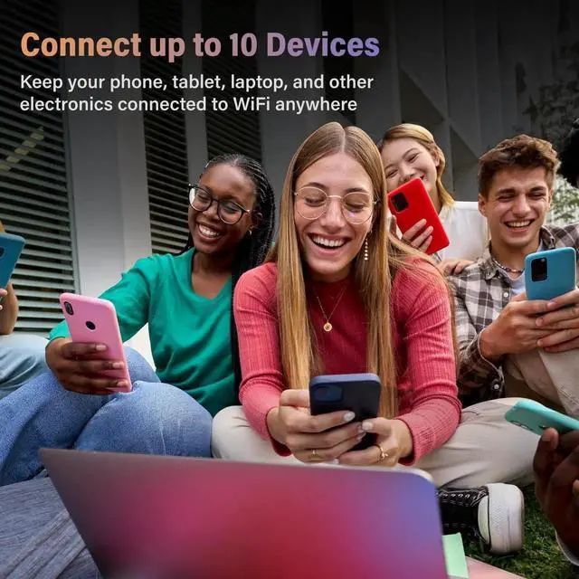 Alt view image 4 of 4 - GlocalMe G4 Pro 4G LTE Mobile Hotspot Device with 10GB US/CA/MX Data 30 Days, Portable WiFi Hotspot for Travel, 5 Touch Screen LCD Display, Dual Band High Speed Hotspot Device, SIMFREE, Pocket WiFi