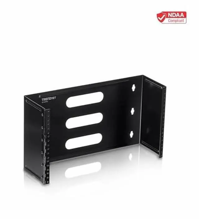 Alt view image 3 of 5 - TRENDnet 6U 19-inch Hinged Wall Mount Bracket for Patch Panels and PDU Power Strips, TC-WP6U, Supports EIA-310, Steel Construction,Use with TRENDnet TC-P24C6 & TC-P16C6 Patch Panels(Sold Separately)