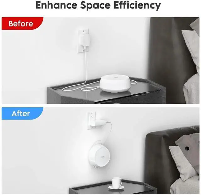 Alt view image 3 of 5 - XLTTYWL Deco WiFi 7 Wall Mount Kit, Deco BE23/BE25/BE3600/BE5000 Router Mount Bracket Optimize Space&Cable Management for TP Decos 7 Dual-Band WiFi 7 Mesh Wi-Fi System (White, 4 Pack)