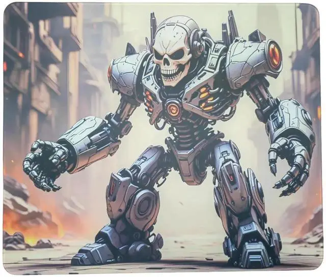 Alt view image 3 of 5 - Fsocpen Skull Glass Pad Gaming Mouse Pad with Anti-Slip Rubber Base Smooth,Special Surface with Improved Precision Speed,Waterproof Easy to CleanDurable Surface for High-Speed Gaming(13.8 × 11.8)