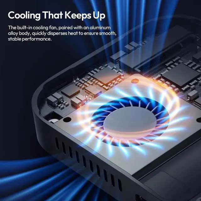 Alt view image 3 of 5 - Ulanzi MA55 Magnetic SSD Enclosure M.2 NVMe with Magsafe, USB 3.2 Gen 2 Type-C (10 Gbps), Aluminum Key Solid State Drive Case External Enclosure for SSDs 2230/2242, iPhone 15 16 17 Series