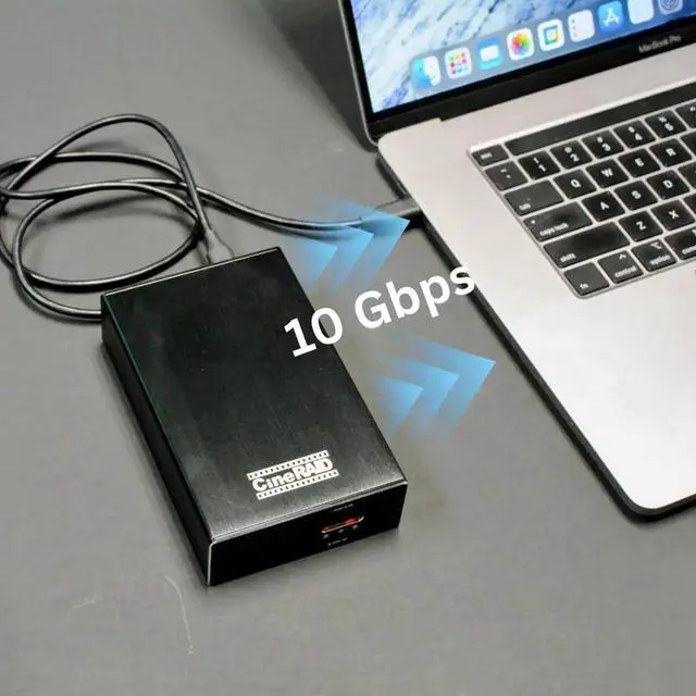 Alt view image 3 of 5 - CineRAID CR-H218 USB 3.1 Gen 2 10GB/s Dual-Bay RAID Enclosure Portable 2.5" SATA SSD/HDD Case with RAID 0/1/JBOD/Normal, Bus-Powered, Compatible with Win/macOS/Linux - USAP Support