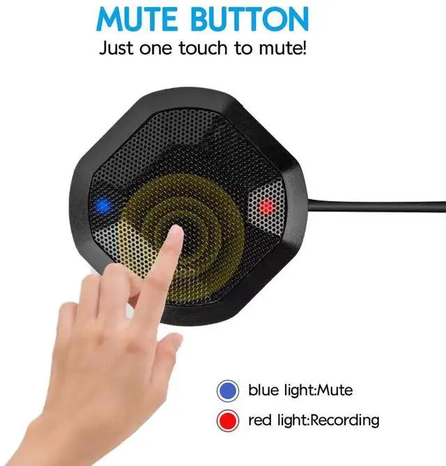 Alt view image 2 of 5 - Cykvis Conference USB Microphone No Speaker,Desktop Computer Mic, Noise-Canceling Technology, Plug & Play, Compatible with Windows & MacOS