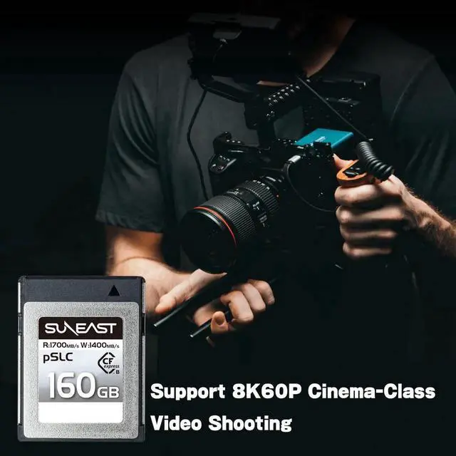 Alt view image 2 of 5 - SUNEAST ULTIMATE PRO CFexpress Type B Card 160GB pSLC Series SE-CFXB160S1700