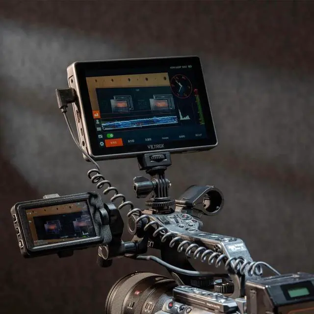 Alt view image 5 of 5 - VILTROX DC-L1 7" Touchscreen Camera Field Monitor, 4K 60Hz HDMI Input/Output, 600 Nits Brightness, 1280x800 Camera Monitor with 3D LUT, Waveform, Peaking, False Color, Sunshade Hood, Battery